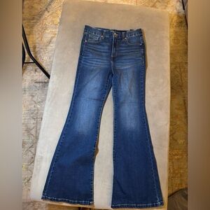 BCBGeneration Dark Blue Flare Jeans *broken zipper*